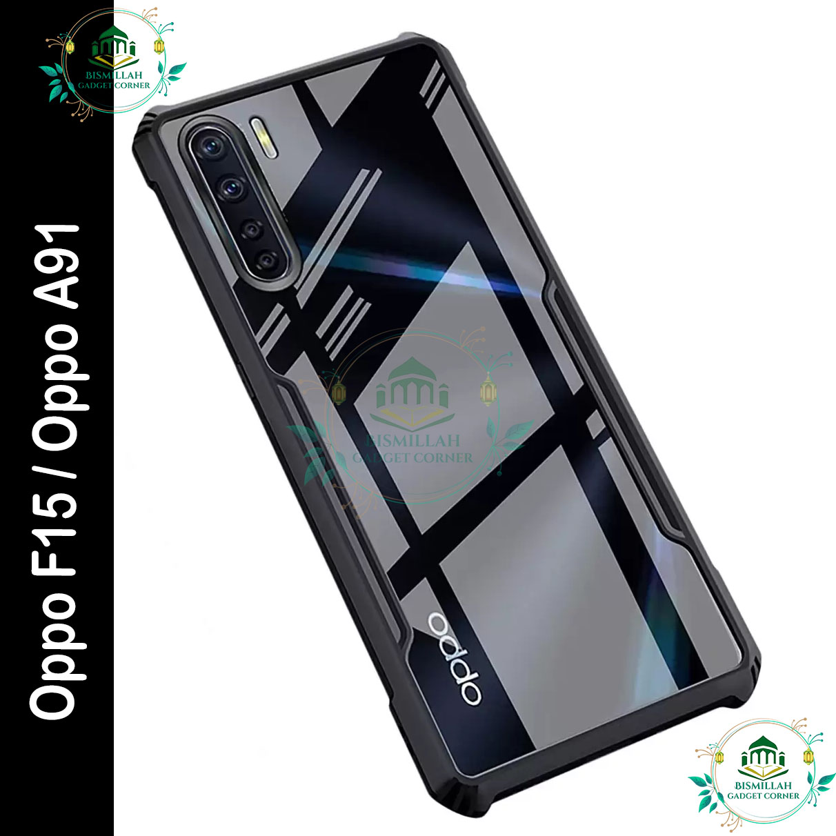 Xundd Back Cover for Oppo F15 / Oppo A91 Transparent Hybrid Hard PC Back Bumper Silicone Phone Cases Price in Bangladesh - Mobile.com.bd