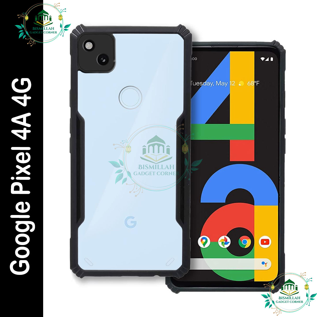 Xundd Back Cover for Google Pixel 4A 4G Transparent Hybrid Hard PC Back Bumper Silicone Phone Cases Price in Bangladesh - Mobile.com.bd