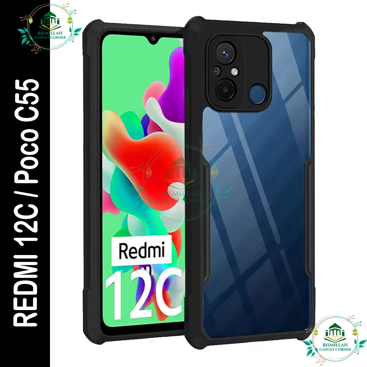 Original Xundd Back Cover for Xiaomi Redmi 12C / Poco C55 Transparent Hybrid Hard PC Back Bumper - Price in Bangladesh