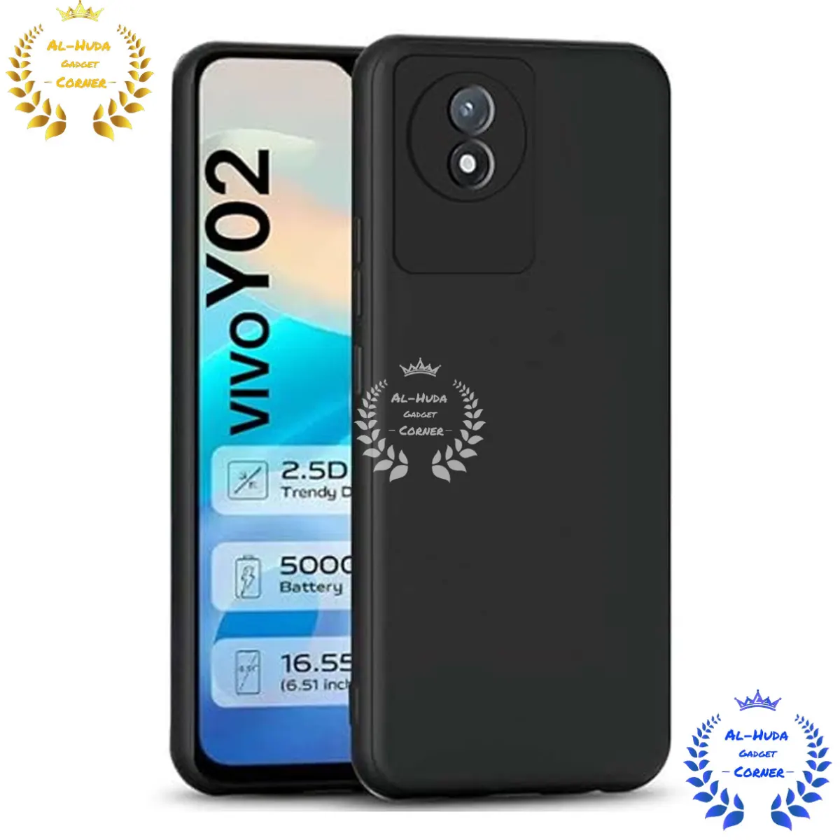 Shockproof & Transparent Crystal Clear Back Cover Case / Matte Protective Lens Flexible Back Cover for Vivo Y02 / Vivo Y02A / Vivo Y02T | Slim Silicone Cover with Soft Lining Shockproof Full Body Bumper Case