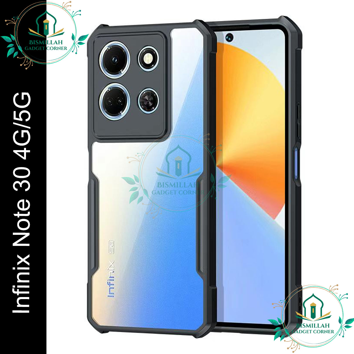 Xundd Back Cover for Infinix Note 30 4G / Infinix Note 30 5G Transparent Hybrid Hard PC Back Bumper Silicone Phone Cases Price in Bangladesh - Mobile.com.bd