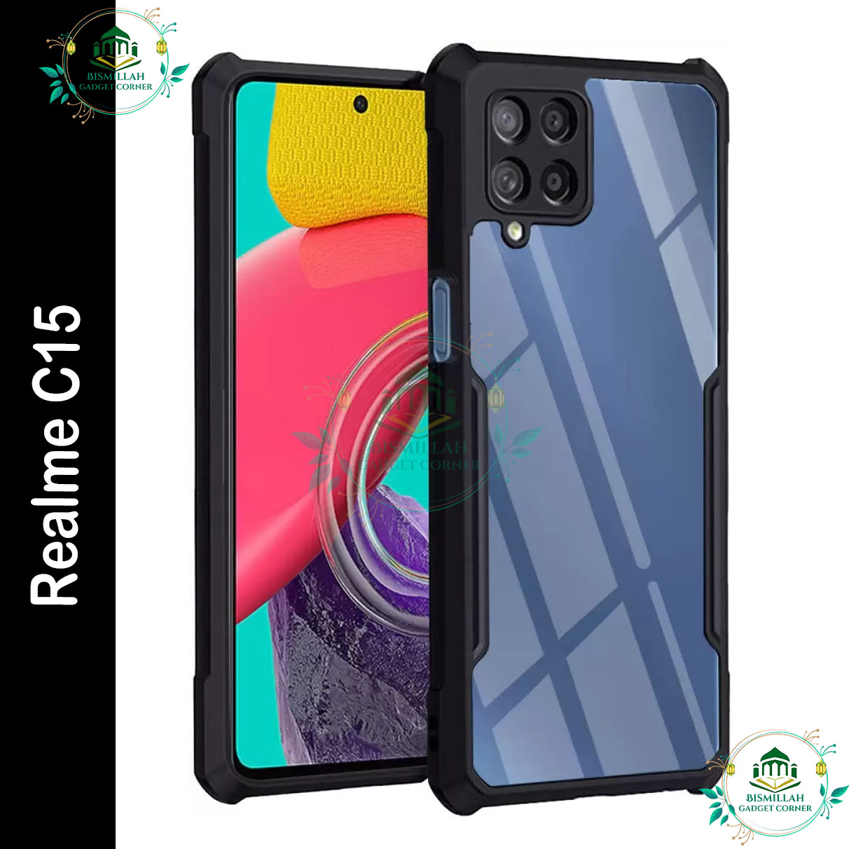 Original Xundd Back Cover for Realme C15 Transparent Hybrid Hard PC Back Bumper Silicone Phone Cases Price in Bangladesh - Mobile.com.bd