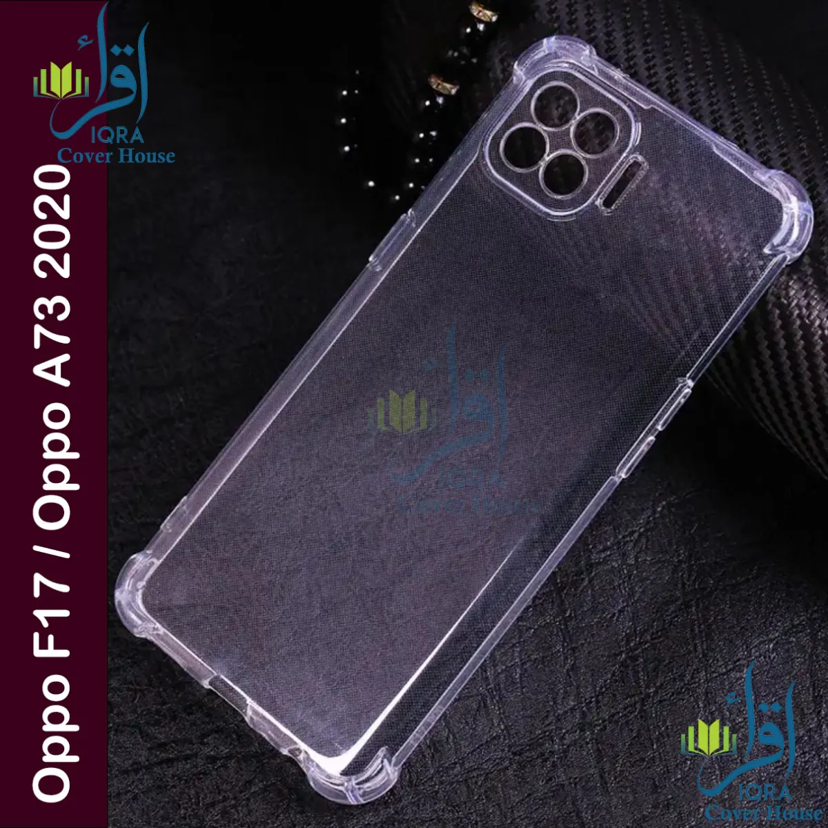 Transparent back cover For Oppo F17 / Oppo A73 2020 Luxury transparent Protect Back Cover Soft Case