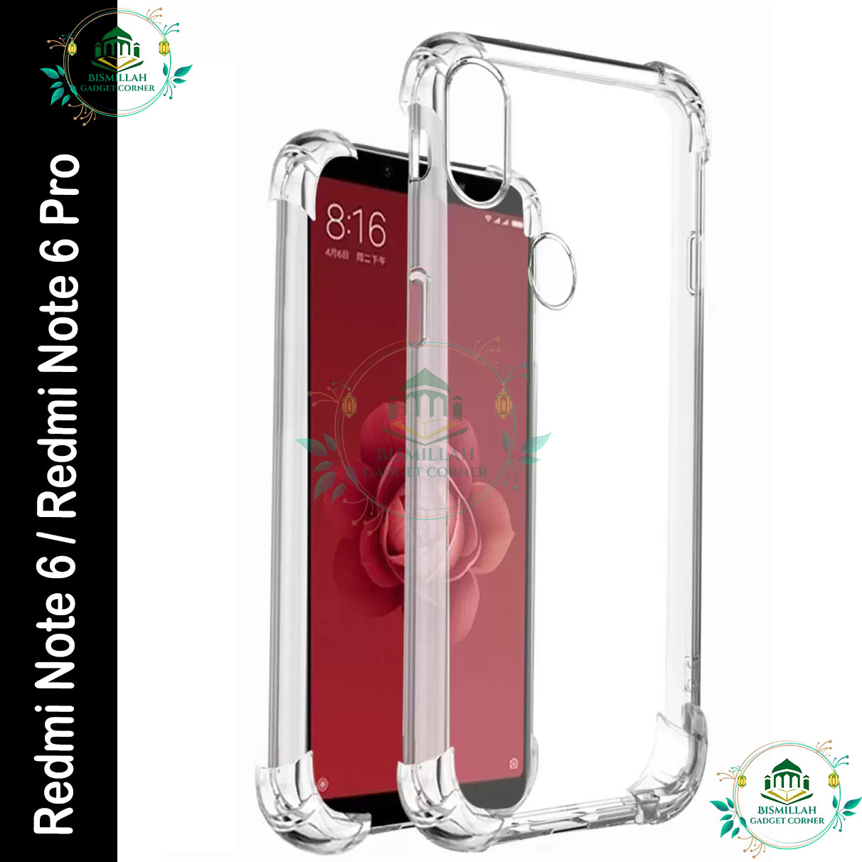 Transparent back cover For Xiaomi Redmi Note 6 / Redmi Note 6 Pro Luxury transparent Protect Back Cover Soft Case Silicone Phone Cases Price in Bangladesh - Mobile.com.bd
