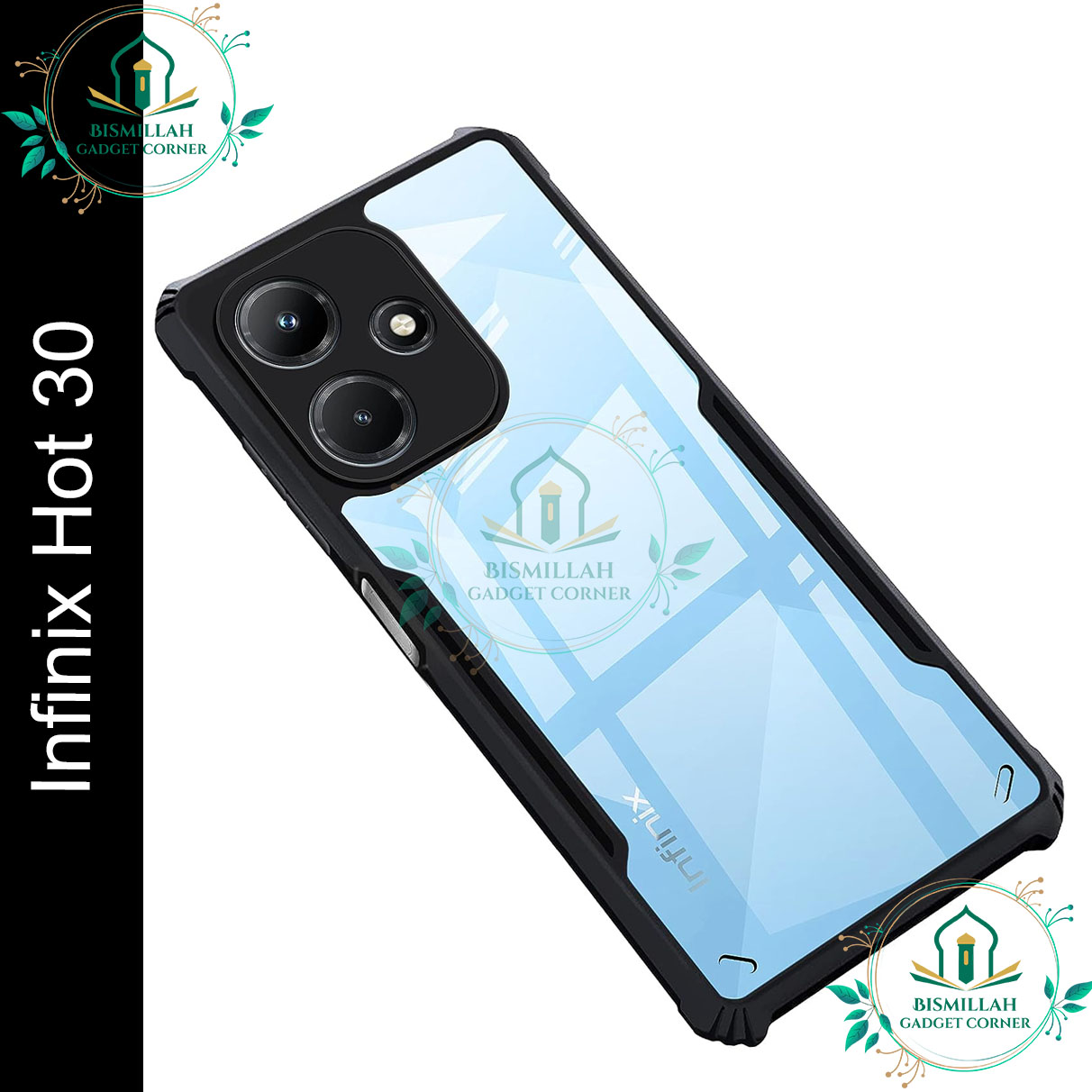 Xundd Back Cover for Infinix Hot 30 Transparent Hybrid Hard PC Back Bumper Silicone Phone Cases Price in Bangladesh - Mobile.com.bd