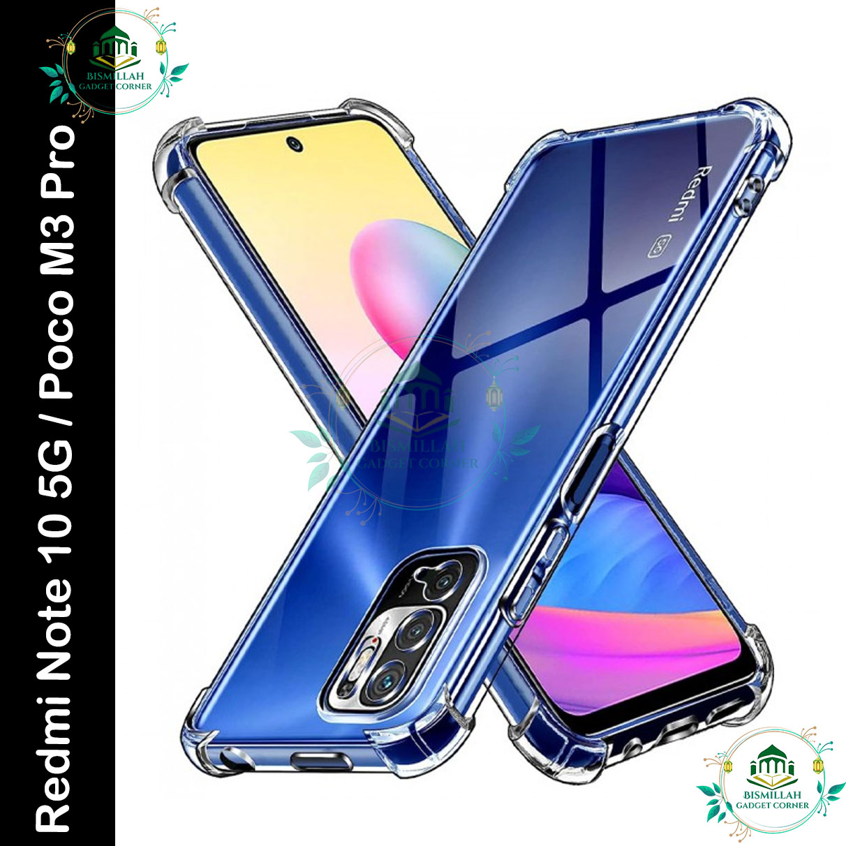 Transparent back cover For Xiaomi Poco M3 Pro / Redmi Note 10 5G Luxury transparent Protect Back Cover Soft Case Silicone Phone Cases Price in Bangladesh - Mobile.com.bd