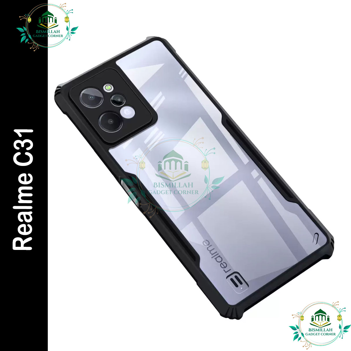 Xundd Back Cover for Realme C31 Transparent Hybrid Hard PC Back Bumper Silicone Phone Cases Price in Bangladesh - Mobile.com.bd