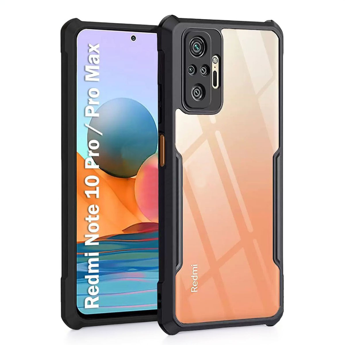 Xundd Transparent Hybrid Hard Back Cover for Redmi Note 10 Pro Max Silicone Phone Cases Price in Bangladesh - Mobile.com.bd