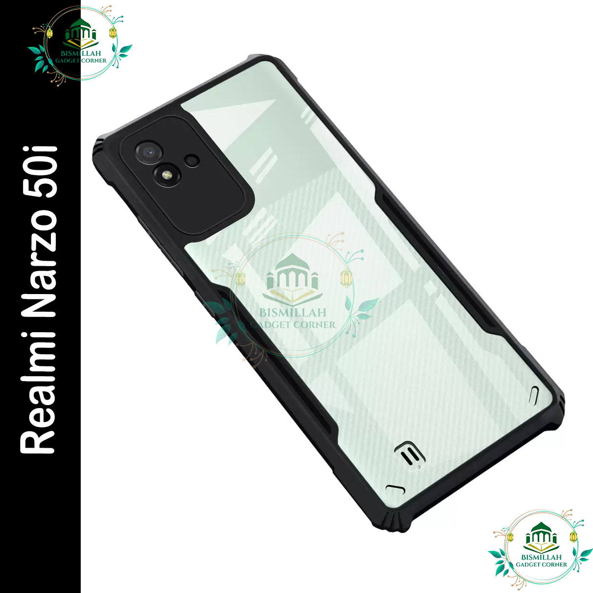Xundd Back Cover for Realme Narzo 50i Transparent Hybrid Hard PC Back Bumper Silicone Phone Cases Price in Bangladesh - Mobile.com.bd