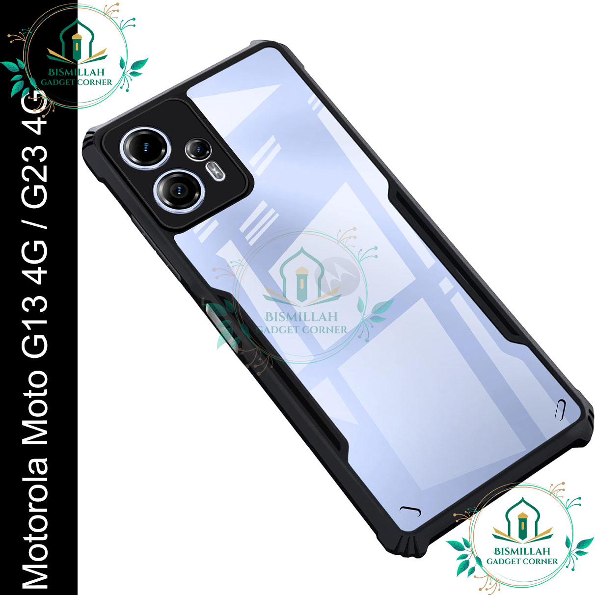 Original Xundd Back Cover for Motorola Moto G13 4G / Motorola Moto G23 4G Transparent Hybrid Hard PC Back Bumper Silicone Phone Cases Price in Bangladesh - Mobile.com.bd