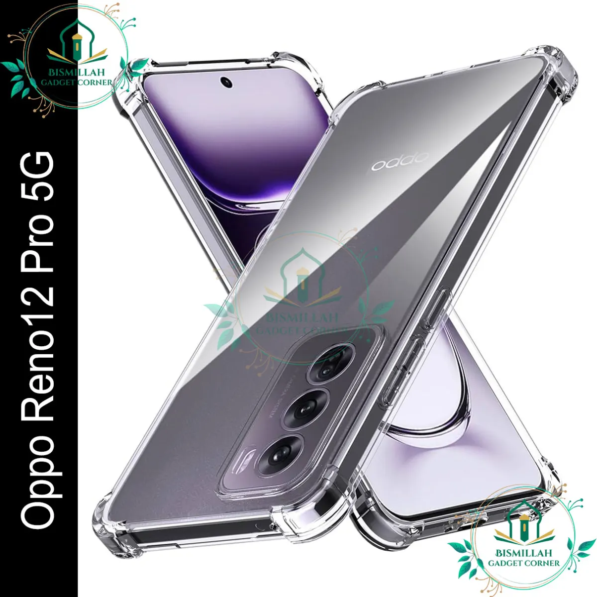 Original Transparent back cover For Oppo Reno12 Pro 5G Luxury transparent Protect Back Cover Soft Case