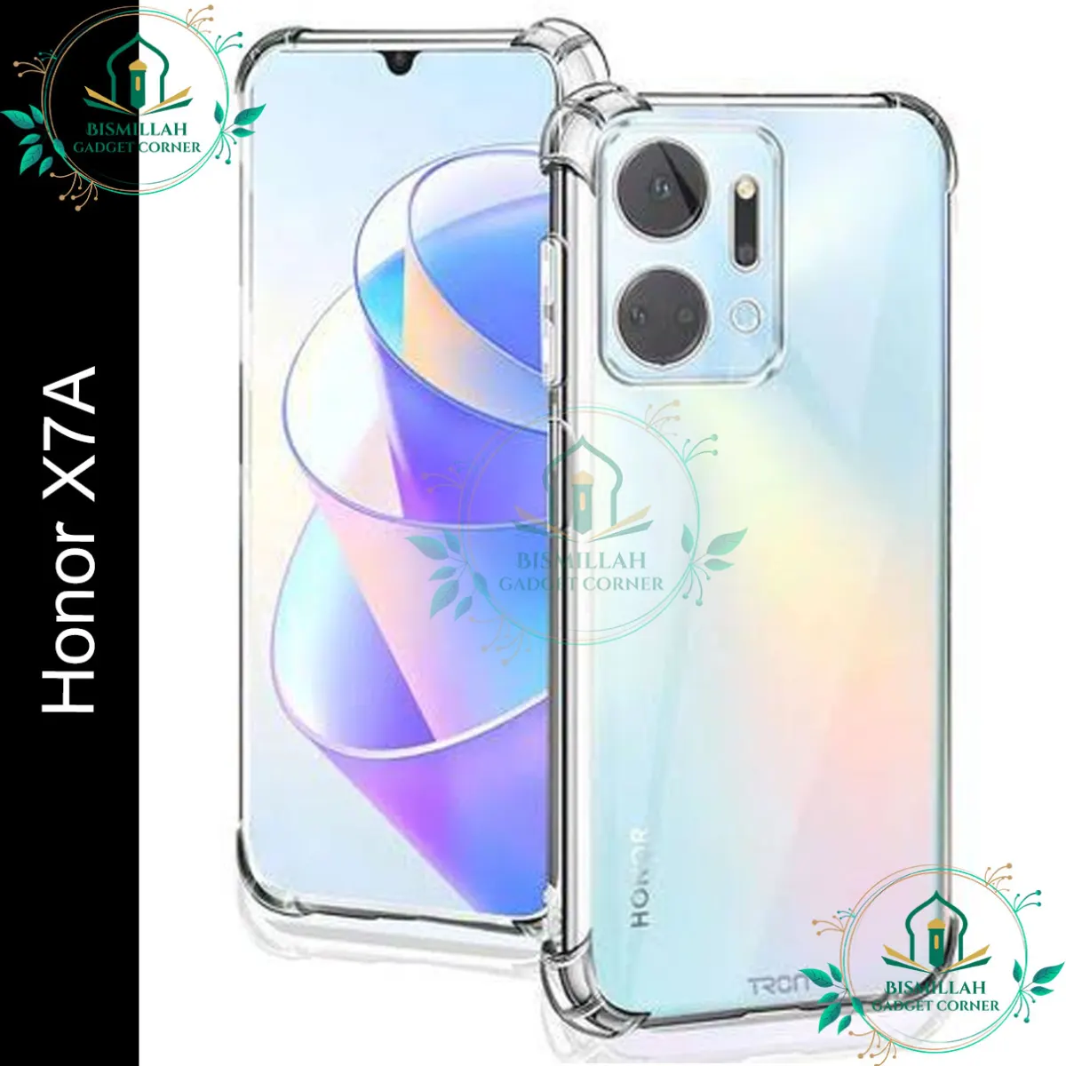 Transparent back cover For Honor X7a Luxury transparent Protect Back Cover Soft Case