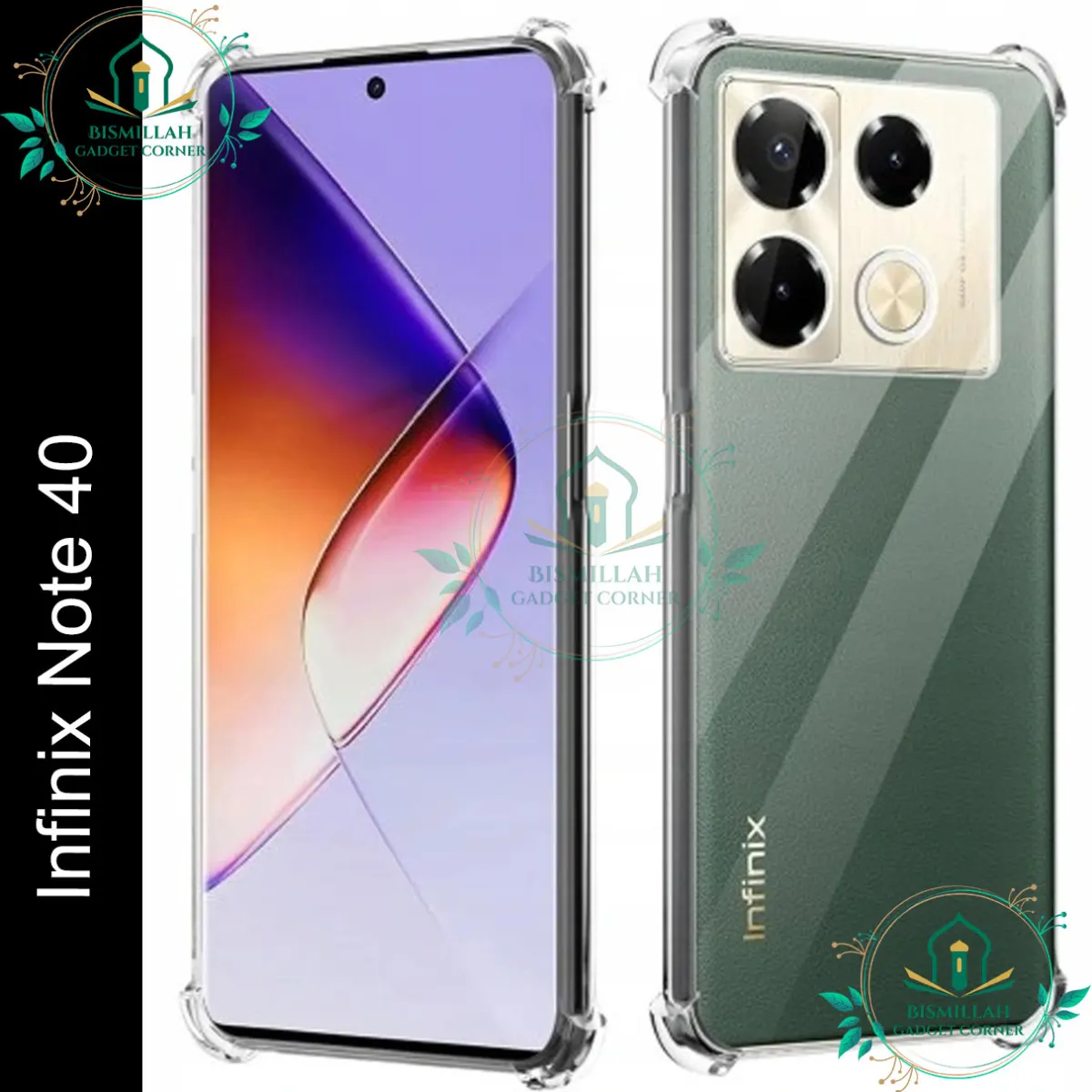 Transparent back cover For Infinix Note 40 Luxury transparent Protect Back Cover Soft Case
