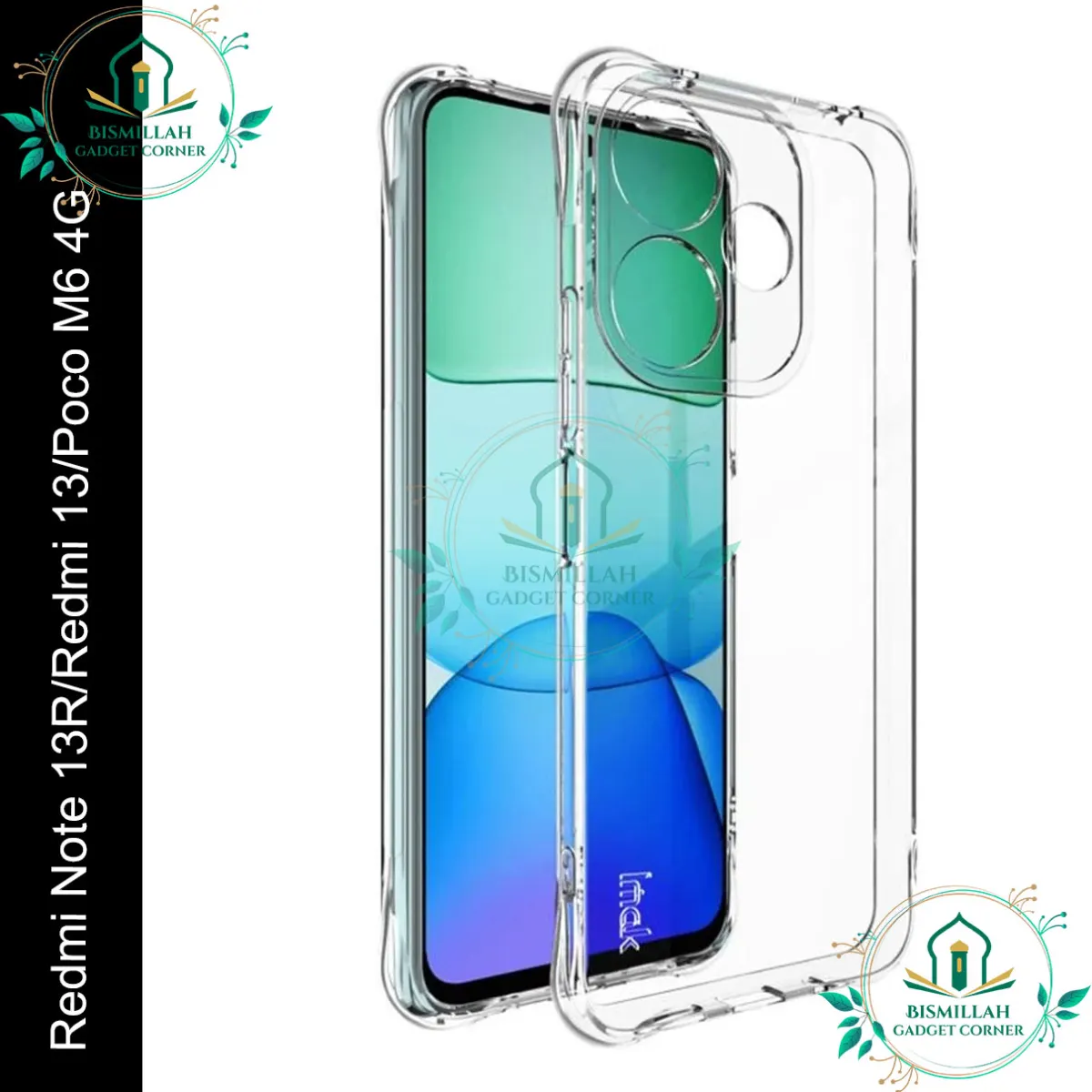 Transparent back cover For Xiaomi Redmi 13 / Xiaomi Redmi Note 13R / Xiaomi Poco M6 4G Luxury transparent Protect Back Cover Soft Case