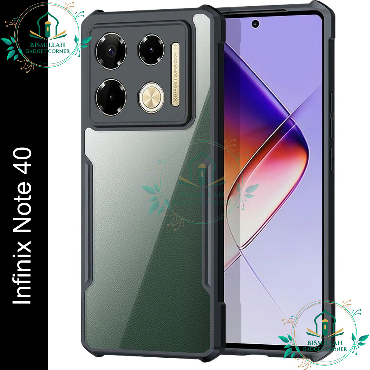 Xundd Back Cover for Infinix Note 40 Transparent Hybrid Hard PC Back Bumper Silicone Phone Cases Price in Bangladesh - Mobile.com.bd