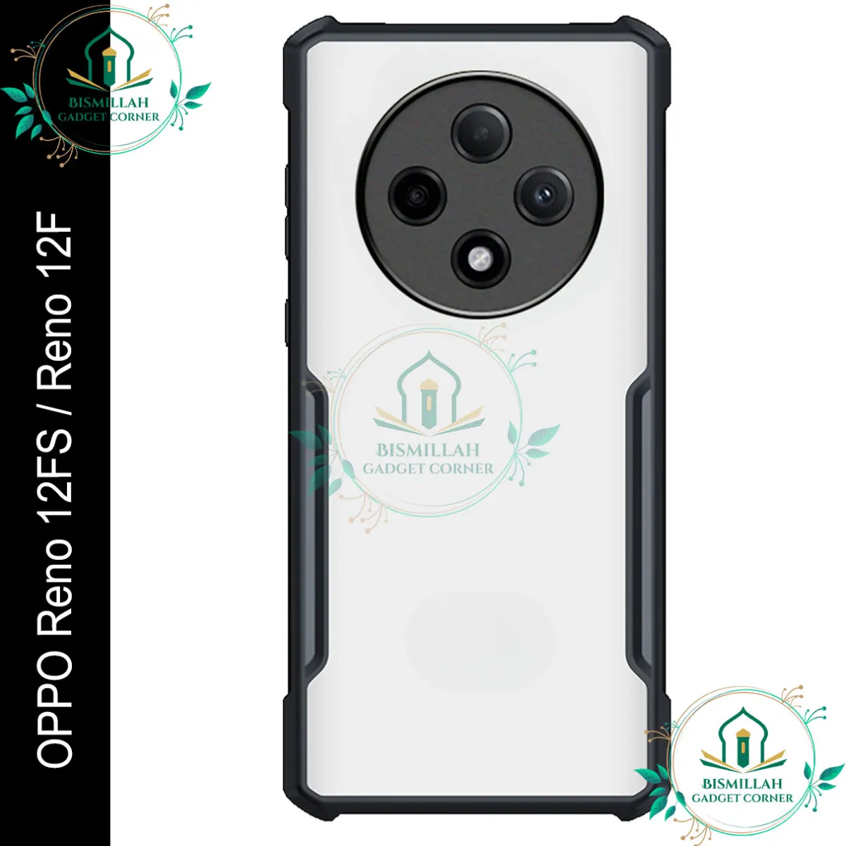 Xundd Back Cover for OPPO Reno12FS 5G / OPPO Reno12 F 5G  Transparent Hybrid Hard PC Back Bumper