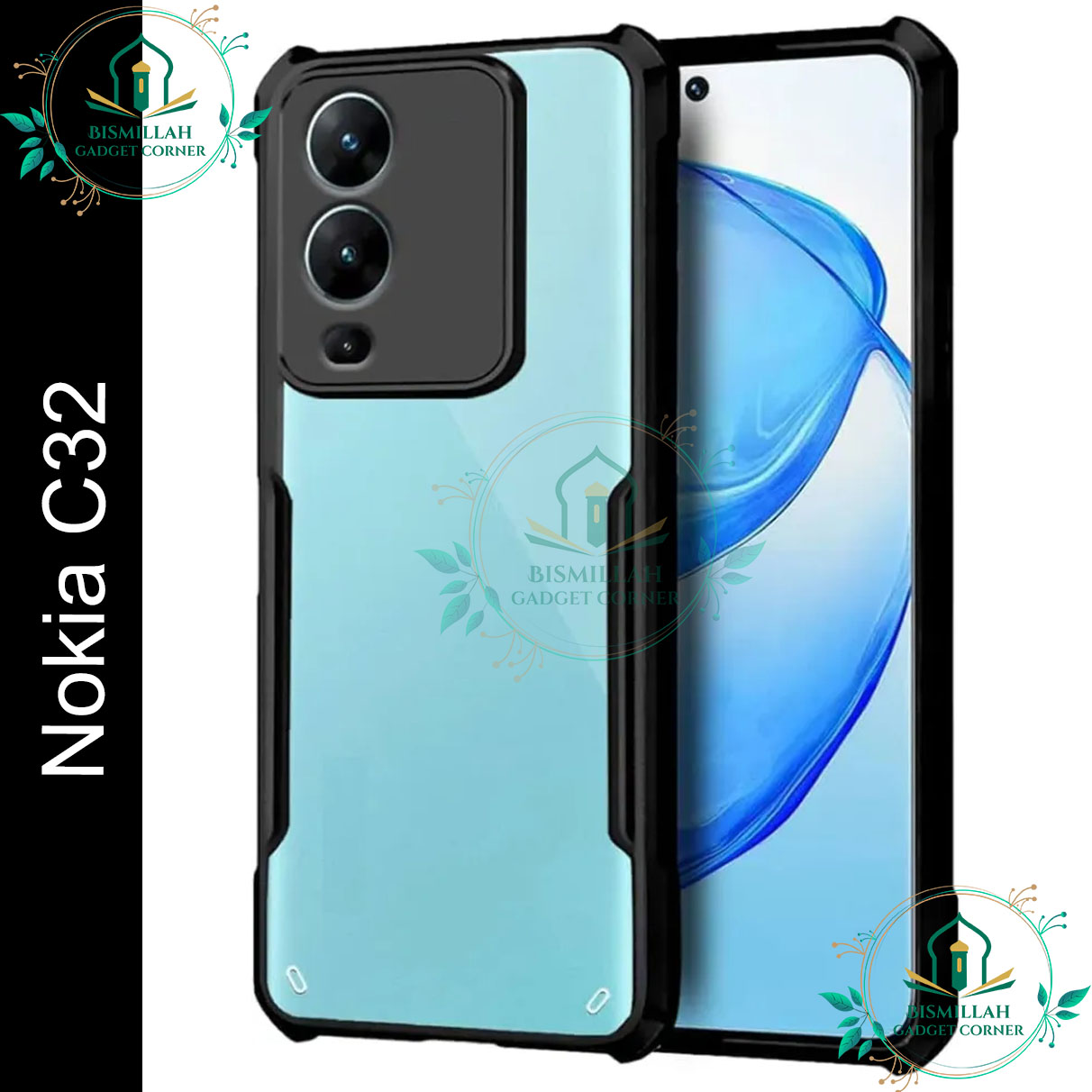 Xundd Back Cover for Nokia C32 Transparent Hybrid Hard PC Back Bumper Silicone Phone Cases Price in Bangladesh - Mobile.com.bd