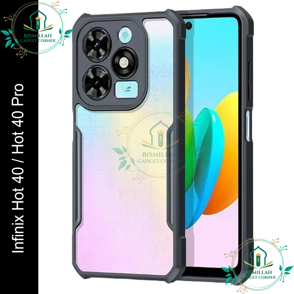 Original Xundd Back Cover for Infinix Hot 40 / Infinix Hot 40 Pro Transparent Hybrid Hard PC Back Bumper Silicone Phone Cases Price in Bangladesh - Mobile.com.bd
