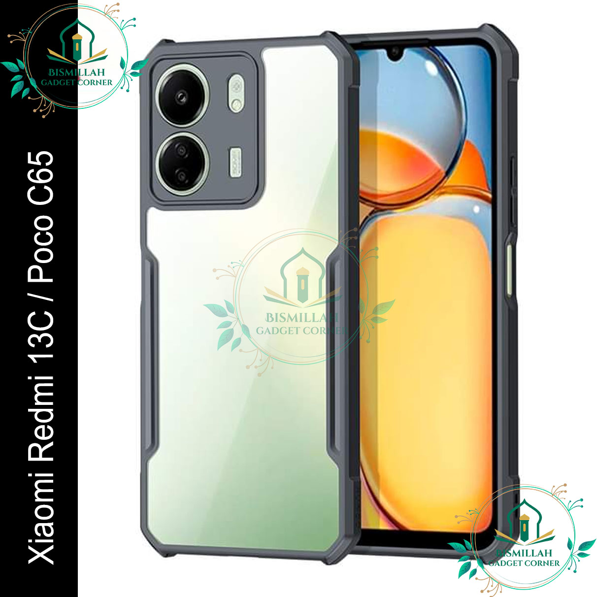 Xundd Back Cover for Xiaomi Redmi 13C / Xiaomi Poco C65 Transparent Hybrid Hard PC Back Bumper Silicone Phone Cases Price in Bangladesh - Mobile.com.bd