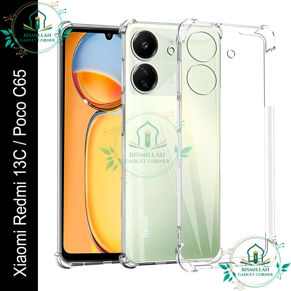 Original Transparent back cover For Xiaomi Redmi 13C / Xiaomi Poco C65 Luxury transparent Protect Back Cover Soft Case Silicone Phone Cases Price in Bangladesh - Mobile.com.bd