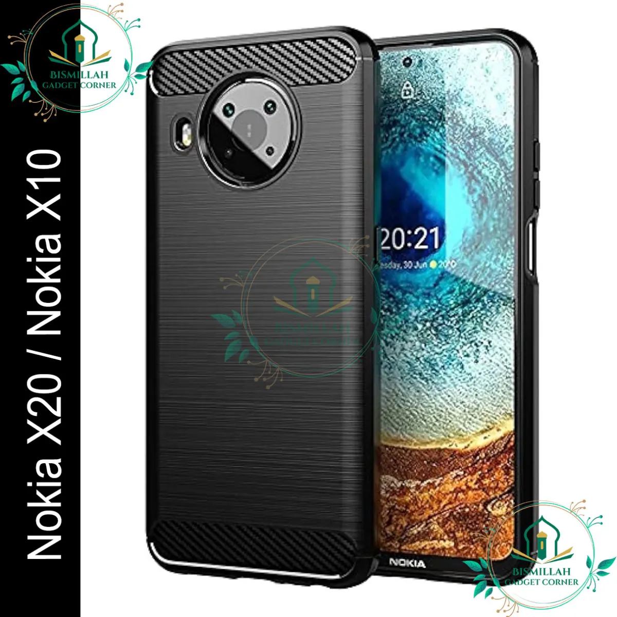 High Quality Spigen cover For Nokia X20 / Nokia X10 Carbon Fiber Back cover Soft Slim Fashion Non-Slip Protective Carbon Fiber Phone Case