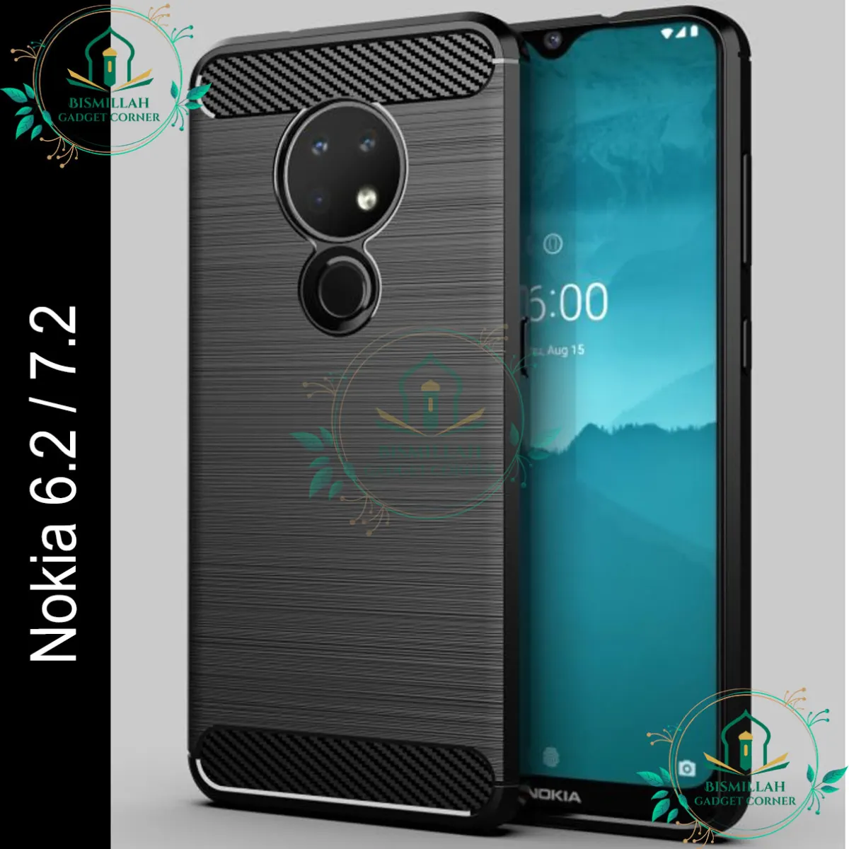 Original Spigen cover For Nokia 6.2 / Nokia 7.2 Carbon Fiber Back cover Soft Slim Fashion Non-Slip Protective Carbon Fiber Phone Case