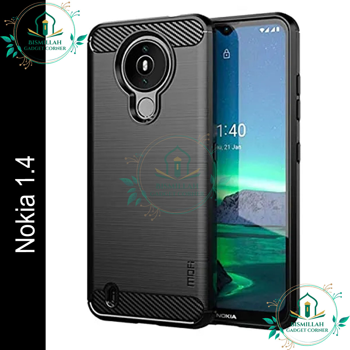 Spigen cover For Nokia 1.4 Carbon Fiber Back cover Soft Slim Fashion Non-Slip Protective Carbon Fiber Phone Case Silicone Phone Cases Price in Bangladesh - Mobile.com.bd