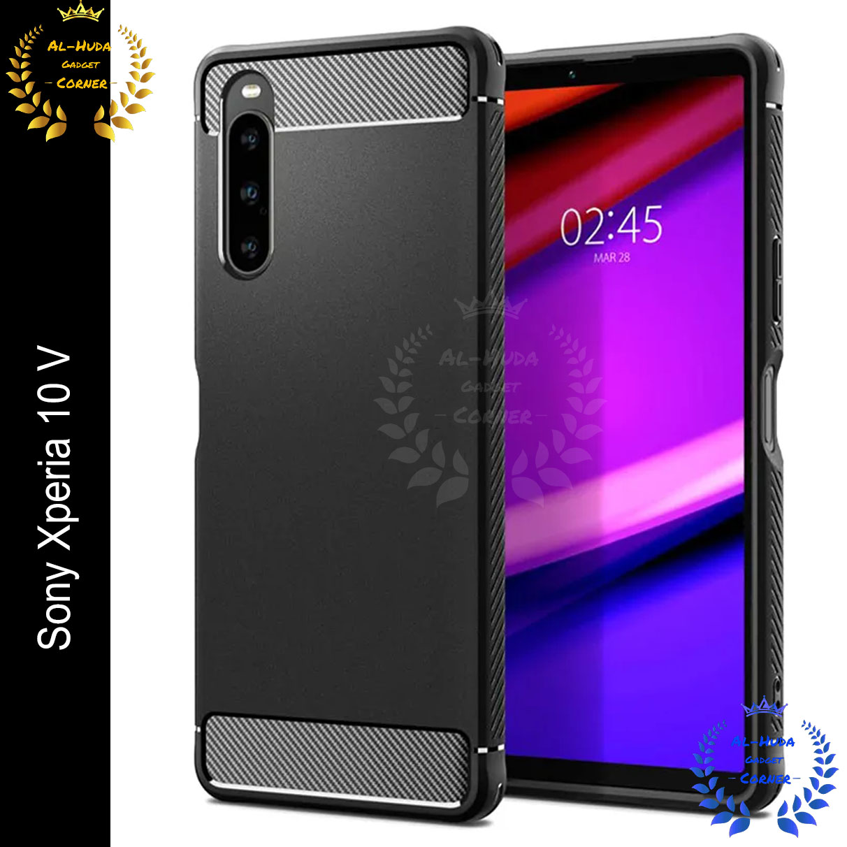 Spigen cover For Sony Xperia 10 V Carbon Fiber Back cover Soft Slim Fashion Non-Slip Protective Carbon Fiber Phone Case Silicone Phone Cases Price in Bangladesh - Mobile.com.bd
