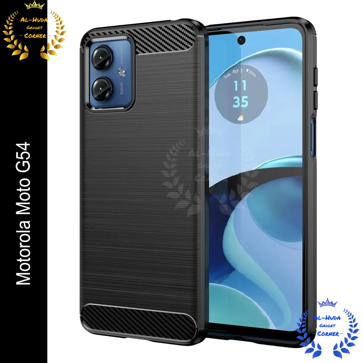 Spigen cover For Motorola Moto G54 Carbon Fiber Back cover Soft Slim Fashion Non-Slip Protective Carbon Fiber Phone Case