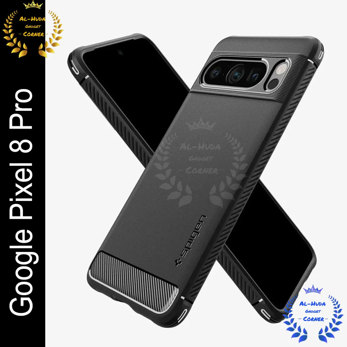 High Quality Spigen cover For Google Pixel 8 Pro Carbon Fiber Back cover Soft Slim Fashion Non-Slip Protective Carbon Fiber Phone Case