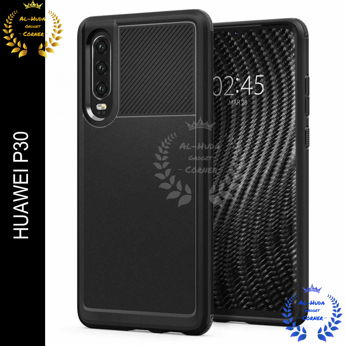 Spigen cover For  HUAWEI P30 Carbon Fiber Back cover Soft Slim Fashion Non-Slip Protective Carbon Fiber Phone Case Silicone Phone Cases Price in Bangladesh - Mobile.com.bd