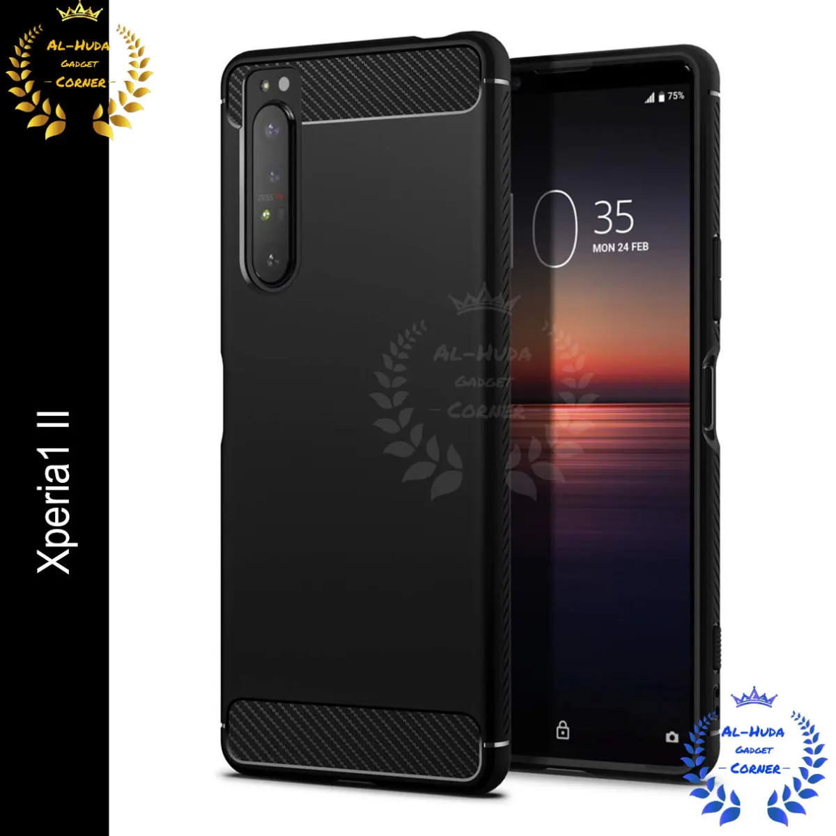 Spigen cover For Sony Xperia1 II Carbon Fiber Back cover Soft Slim Fashion Non-Slip Protective Carbon Fiber Phone Case
