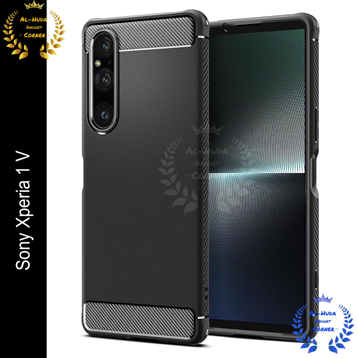 Spigen cover For Sony Xperia 1 V Carbon Fiber Back cover Soft Slim Fashion Non-Slip Protective Carbon Fiber Phone Case Silicone Phone Cases Price in Bangladesh - Mobile.com.bd