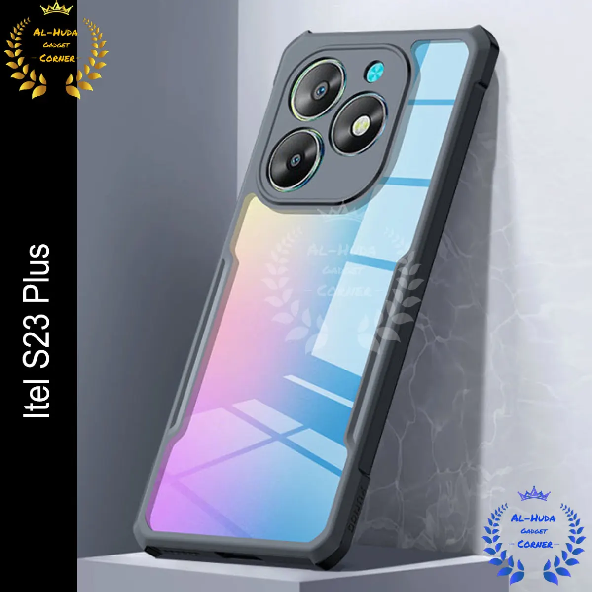 Xundd Back Cover for Itel S23 Plus / Itel S23+ Transparent Hybrid Hard PC Back Bumper