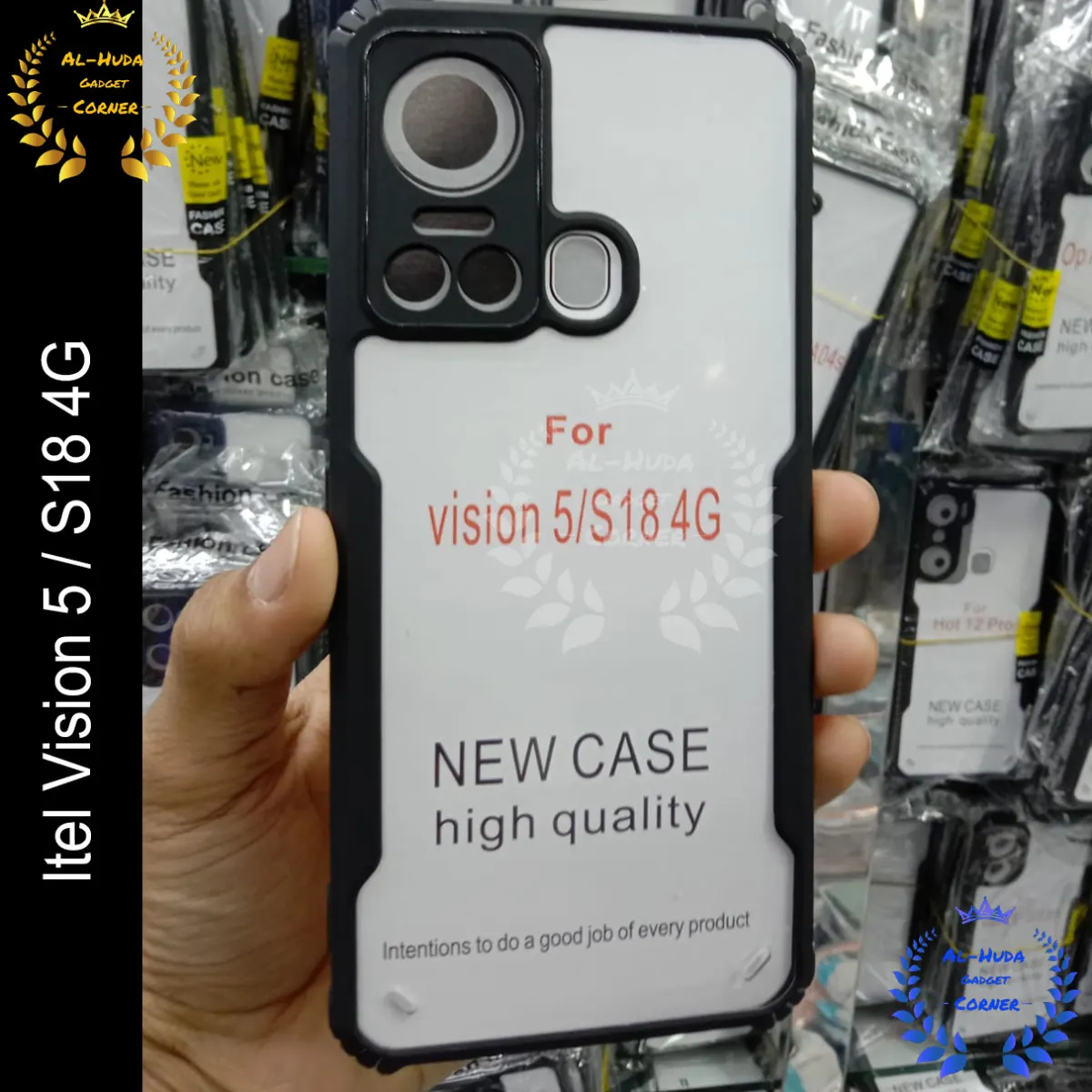 Xundd Back Cover for Itel Vision 5 / itel S18 Transparent Hybrid Hard PC Back Bumper (Best Quality)