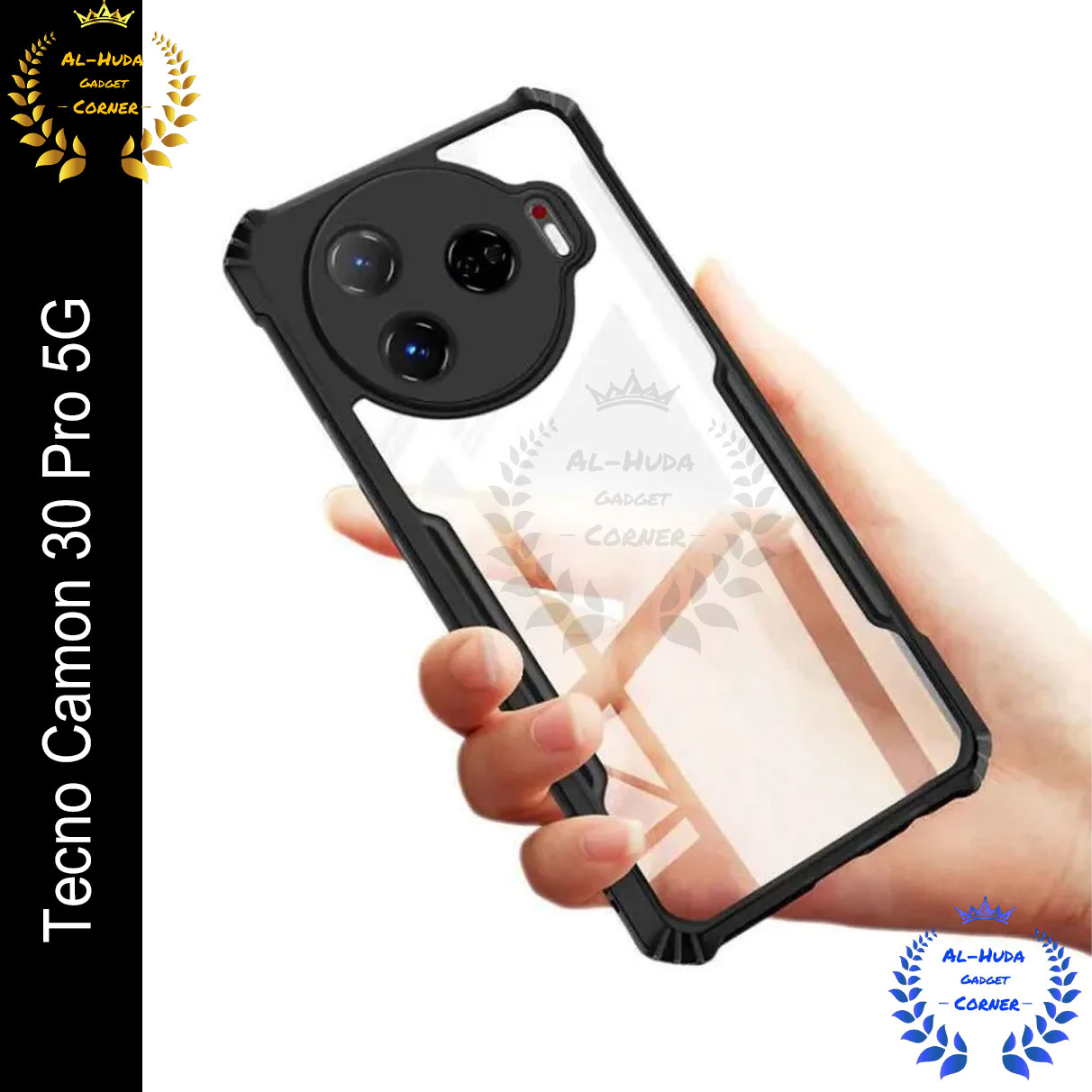 Xundd Back Cover for Tecno Camon 30 Pro 5G Transparent Hybrid Hard PC Back Bumper Silicone Phone Cases Price in Bangladesh - Mobile.com.bd