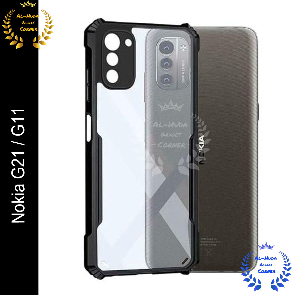 Xundd Back Cover for Nokia G21 / G11 Transparent Hybrid Hard PC Back Bumper Silicone Phone Cases Price in Bangladesh - Mobile.com.bd