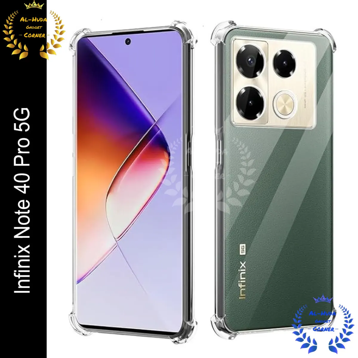 Transparent back cover For Infinix Note 40 Pro 5G Luxury transparent Protect Back Cover Soft Case (Best Quality)