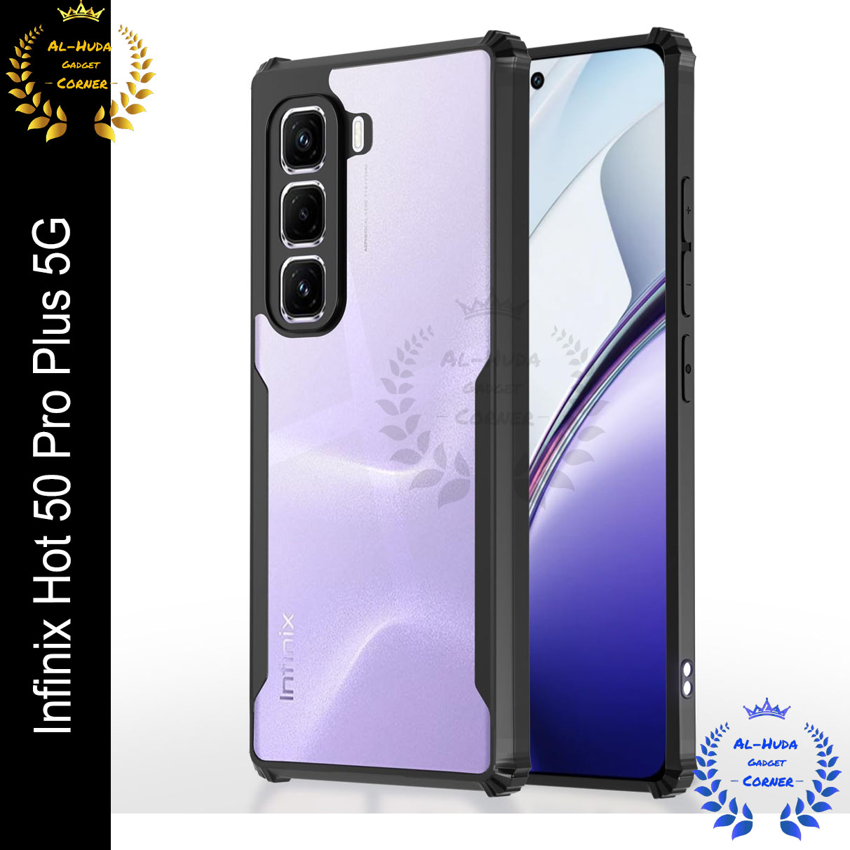 Xundd Back Cover for Infinix Hot 50 Pro Plus 5G Transparent Hybrid Hard PC Back Bumper (Best Quality) Silicone Phone Cases Price in Bangladesh - Mobile.com.bd