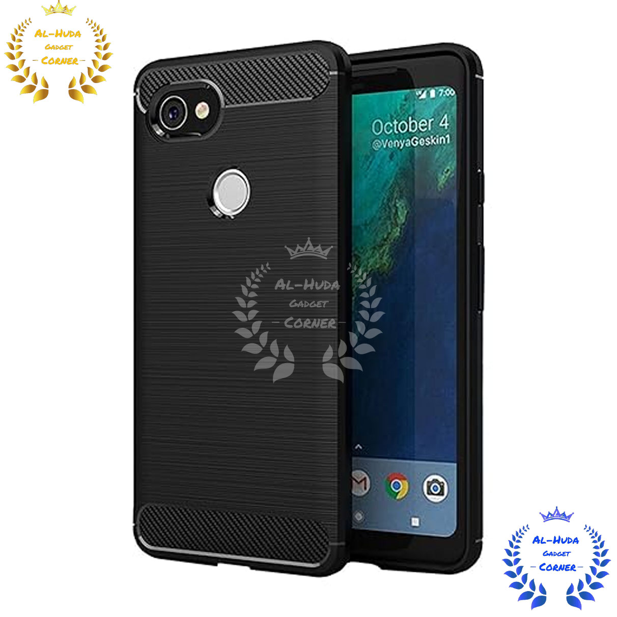 Spigen cover For Google Pixel 2 XL Carbon Fiber Back cover Soft Slim Fashion Non-Slip Protective Carbon Fiber Phone Case Silicone Phone Cases Price in Bangladesh - Mobile.com.bd