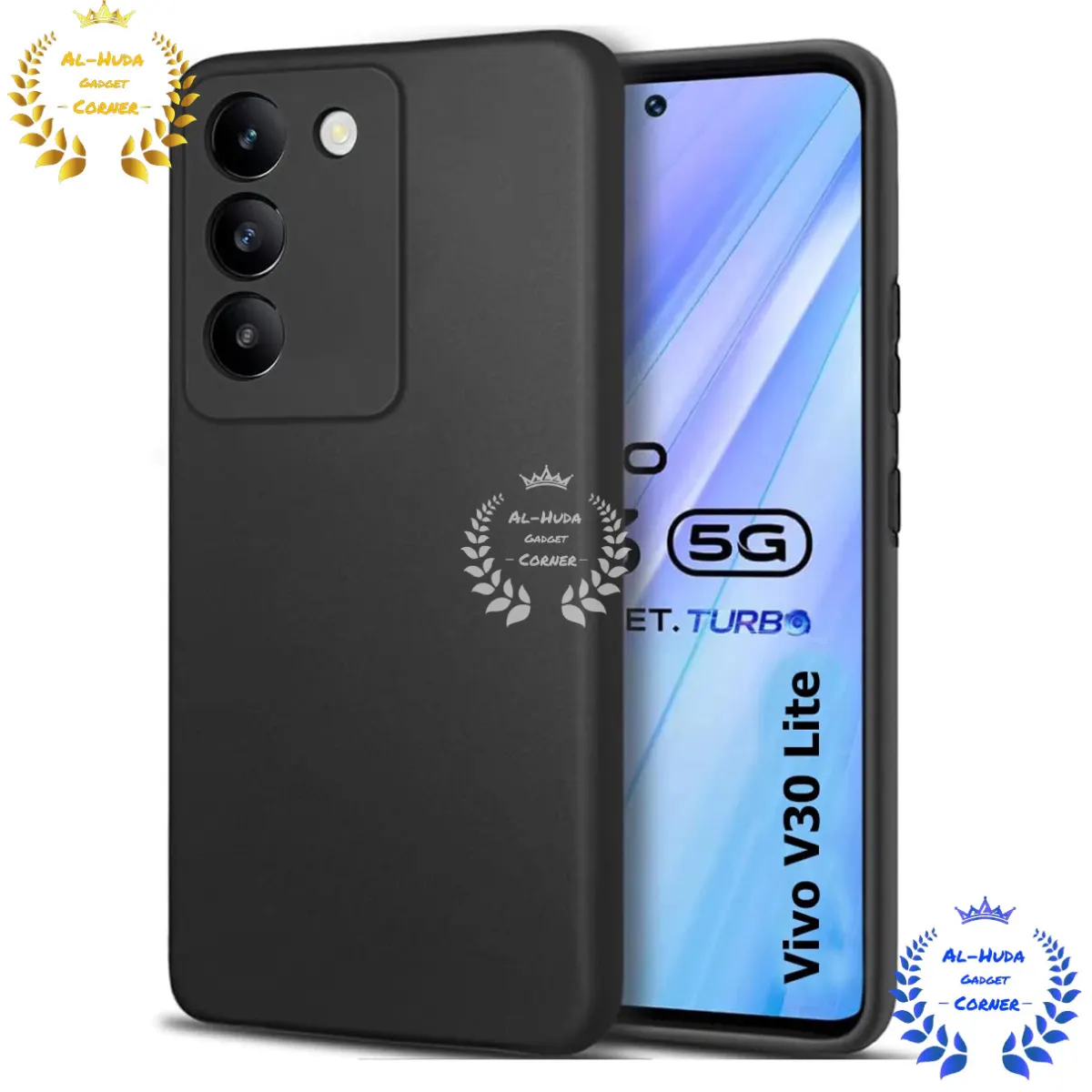 Shockproof & Transparent Crystal Clear Back Cover Case / Matte Protective Lens Flexible Back Cover for Vivo V30 lite 5G | Slim Silicone Cover with Soft Lining Shockproof Full Body Bumper Case