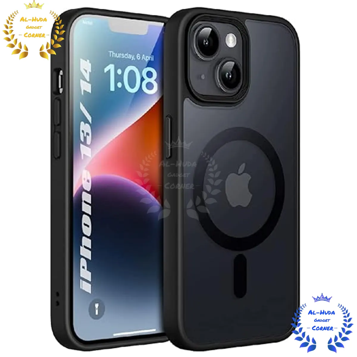Shockproof & Transparent Crystal Clear Back Cover Case / Matte Protective Lens Flexible Back Cover for Apple iPhone 14 / iPhone 14 Plus | Slim Silicone Cover with Soft Lining Shockproof Full Body Bumper Case