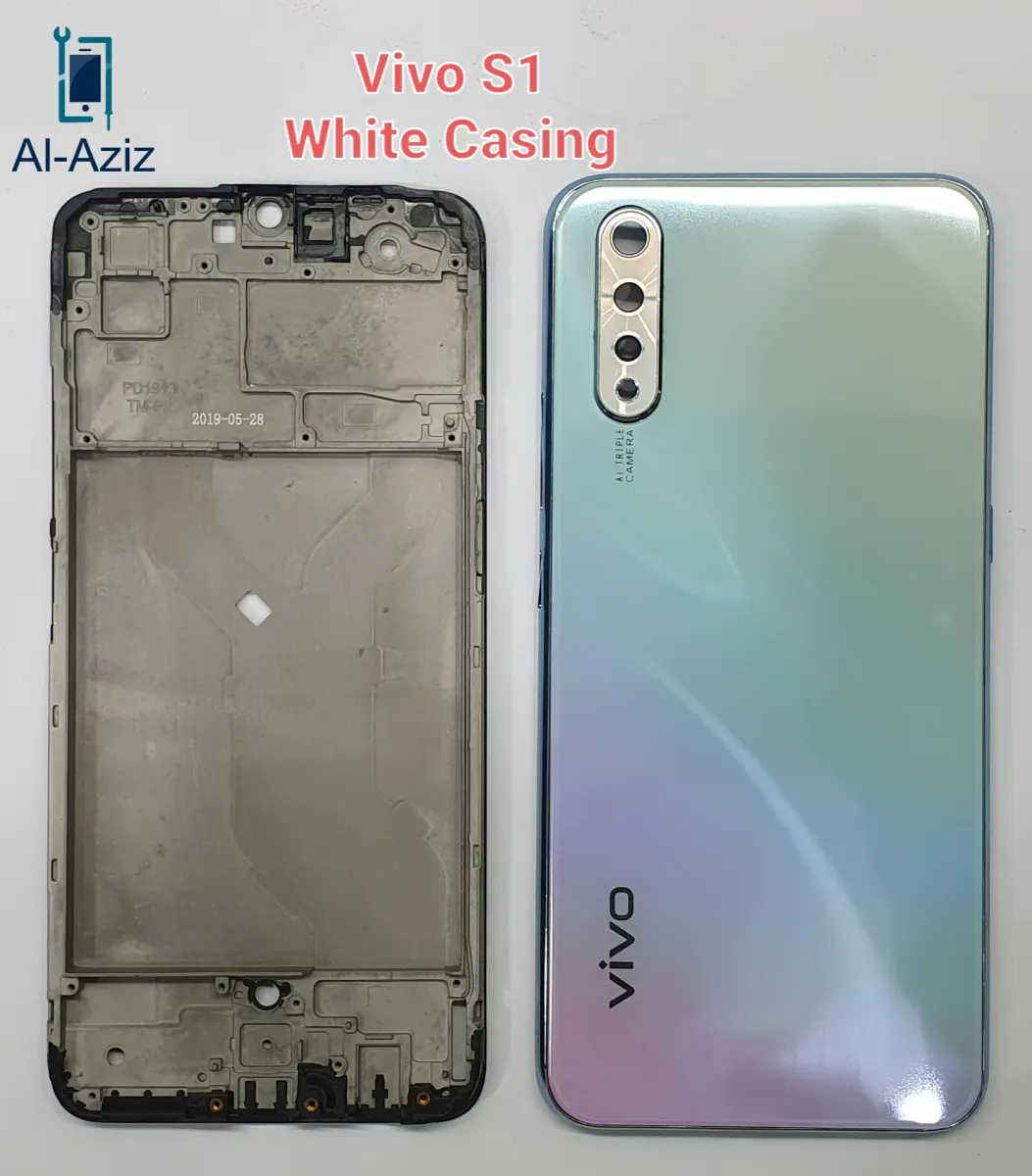 Vivo s1 সম্পূর্ণ বডি কেসিং হাউজিং রিপ্লেসমেন্ট ব্যাক গ্লাস মাঝারি ফ্রেম lcd রিং ক্যামেরা গ্লাস রিয়ার ব্যাটারি ডোর কভার