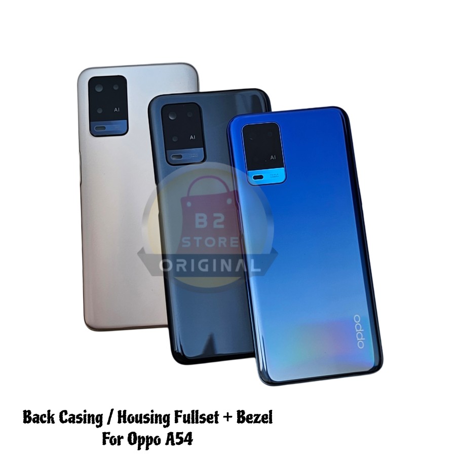 Original BACK CASING HOUSING KESING FULLSET BACKDOOR + TULANG BEZEL OPPO A54 Silicone Phone Cases Price in Bangladesh - Mobile.com.bd