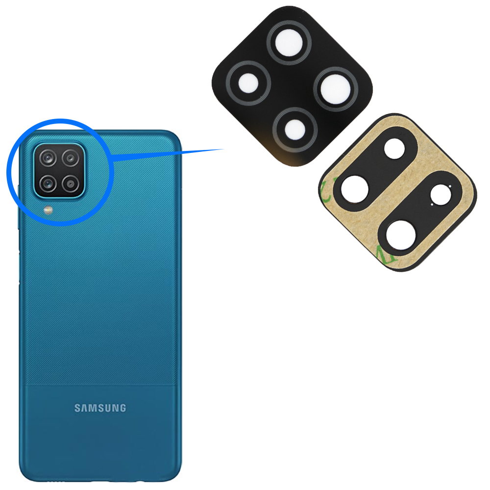 For Samsung Galaxy A12 main camera glass Rear Facing Camera Glass Lens Replacement Silicone Phone Cases Price in Bangladesh - Mobile.com.bd