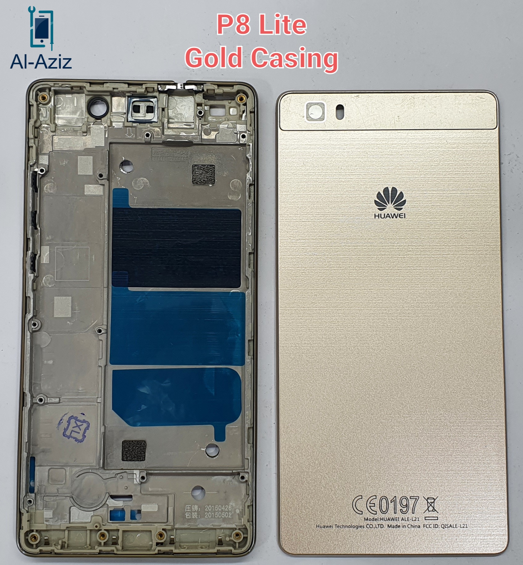 Original Huawei P8 Lite Complete Housing Casing Body Back Rear Battery Door Cover Lcd Frame Ring Replacement Silicone Phone Cases Price in Bangladesh - Mobile.com.bd