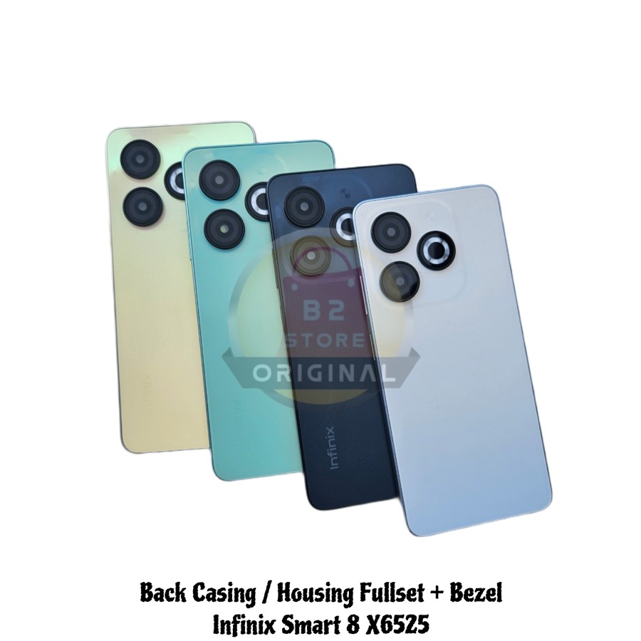 Back Casing - Kesing - Housing - Backdoor Fullset + Bezel Infinix Smart 8 X6525 Silicone Phone Cases Price in Bangladesh - Mobile.com.bd