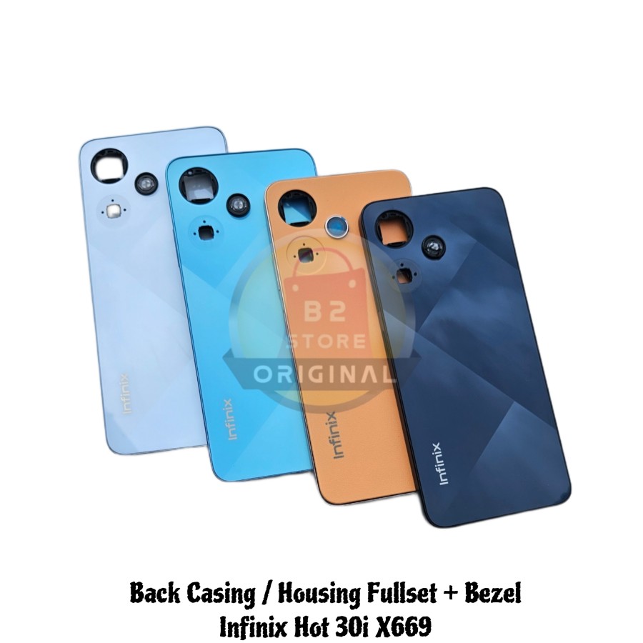 Back Casing - Kesing - Housing - Backdoor Fullset + Bezel Infinix Hot 30i X669 Silicone Phone Cases Price in Bangladesh - Mobile.com.bd