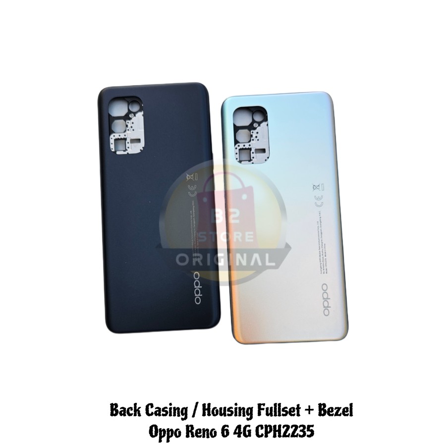 Original Back Casing Kesing Housing Oppo Reno 6 4G Backdoor Fullset + Bezel Oppo Reno4 4G CPH2235 Silicone Phone Cases Price in Bangladesh - Mobile.com.bd