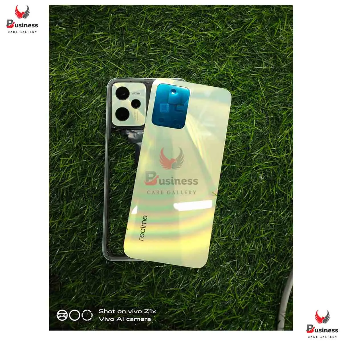 Replacement Backshell Panel + midel frame for Realme C35 Edition Battery Back Door Back panel